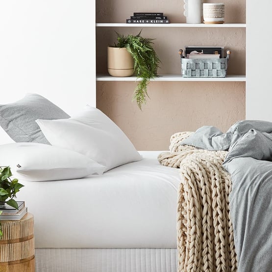 Ultra Soft Jersey White Sheet Separates