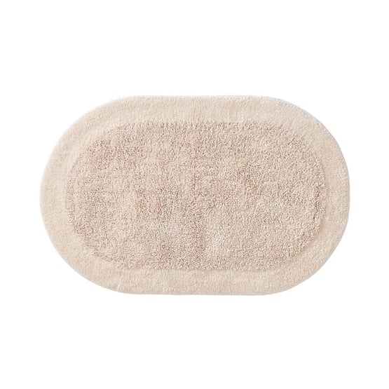 Nicola Beach Combed Cotton Oval Bath Mat