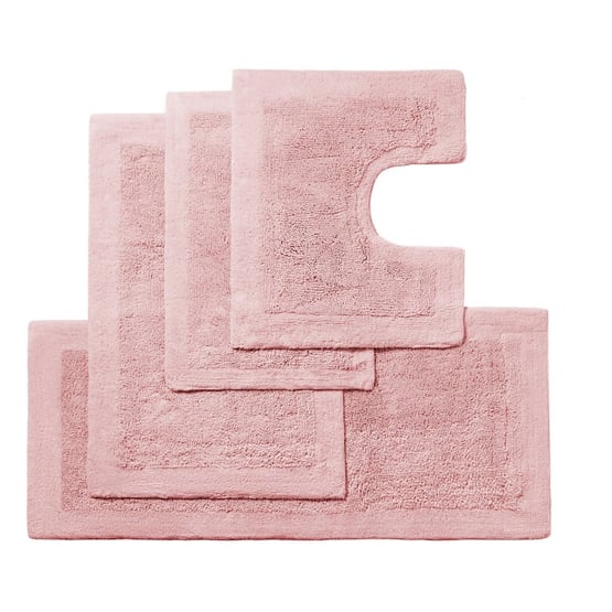 Nicola Dusty Pink Combed Cotton Bath Mat Range