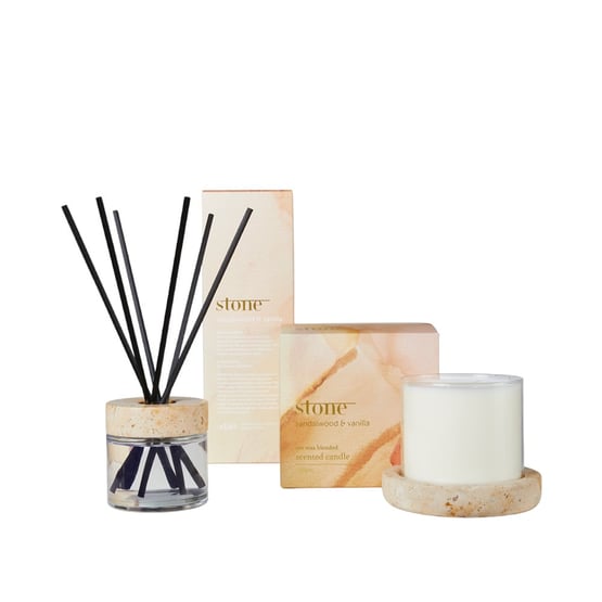 Stone Sandalwood & Vanilla Candle 500g