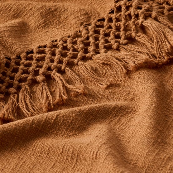 Macrame Brown Sugar Knot Throw