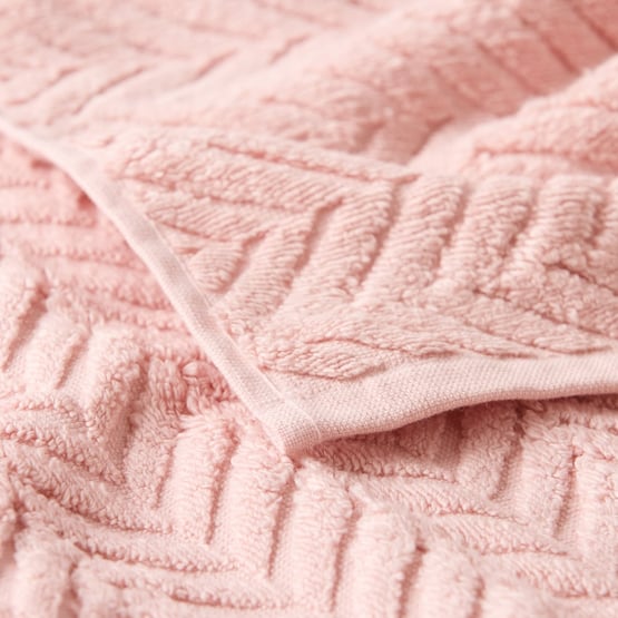 Mimosa Pearl Pink Textured Towel Range