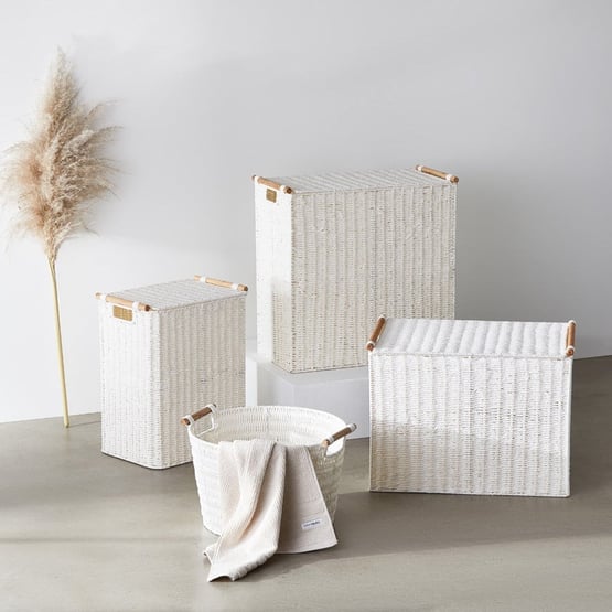 Kendrick White Laundry Baskets