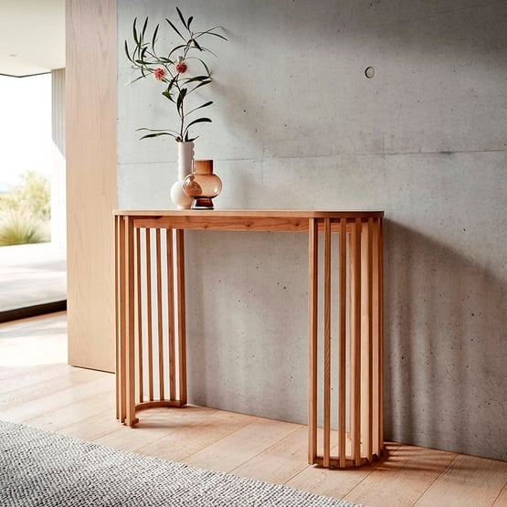 Slat Oak Console