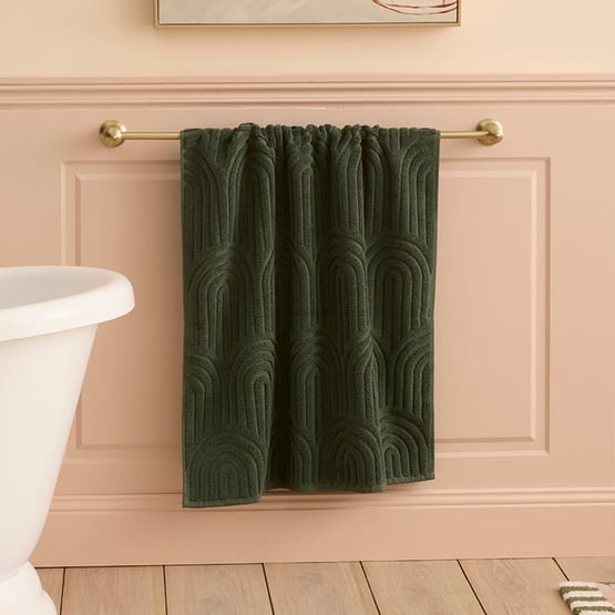 Archie Forest Green Towel Range