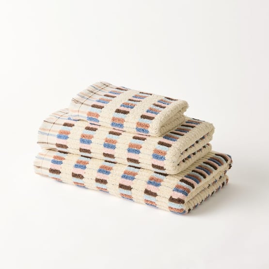 European Willow Chocolate Multi Turkish Cotton Towel Range