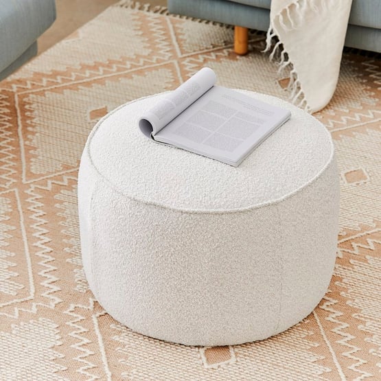 Norway Snow Boucle Ottoman 