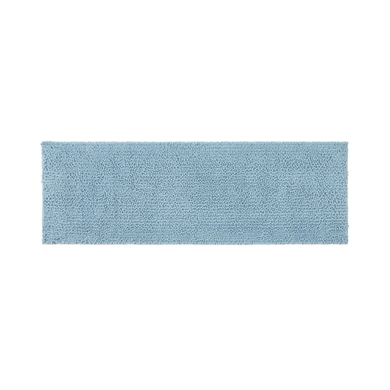 Microplush Chambray Blue Bobble Bath Runner