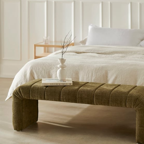 Carson Olive Bench Seat