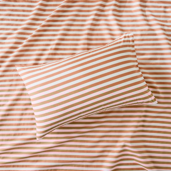 Printed Percale Cork & Natural Sheet Set