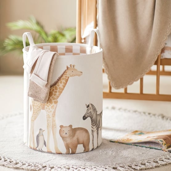Safari Friends Printed Basket