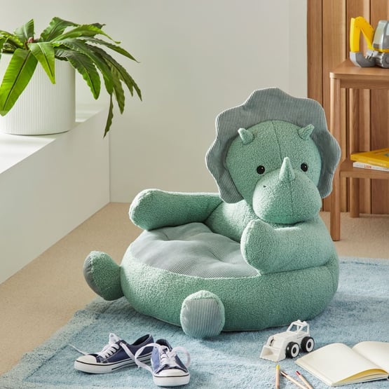 Trip Triceratops Sage Cuddle Chair