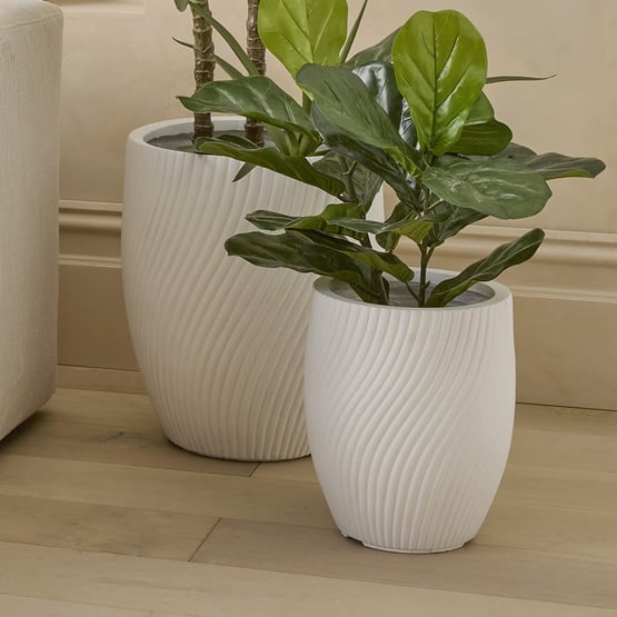 Burleigh White Twist Pot