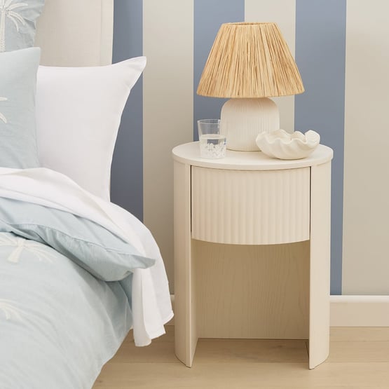 Georgia White Bedside Table