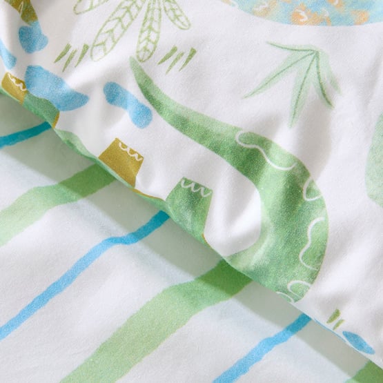 Dinosaur Habitat White Quilt Cover Set