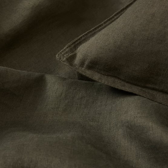 Vintage Washed Linen Thyme Sheet Separates