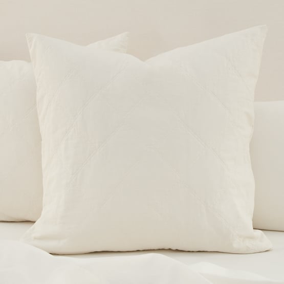 Stonewashed Cotton Coconut Quilted Coverlet Separates