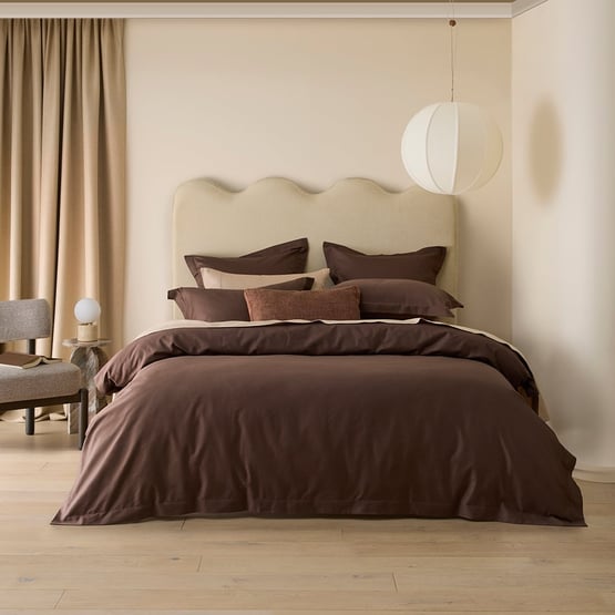 600TC Bamboo Cotton Chocolate Quilt Cover Separates