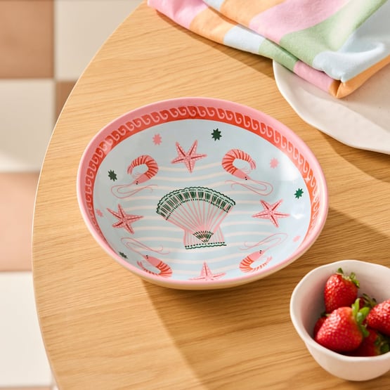 La Mer Coastal Shell Melamine Dinner Bowl
