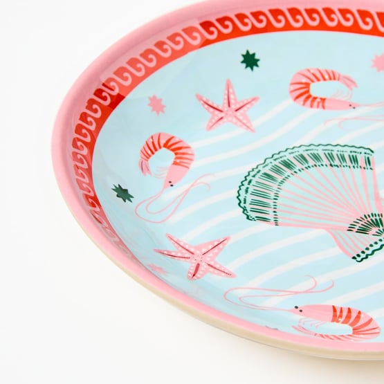 La Mer Coastal Shell Melamine Dinner Bowl