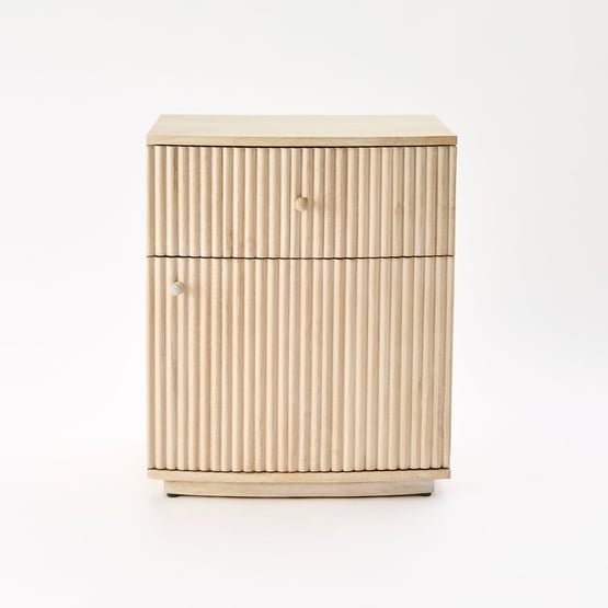 Draper White Wash Bedside Table