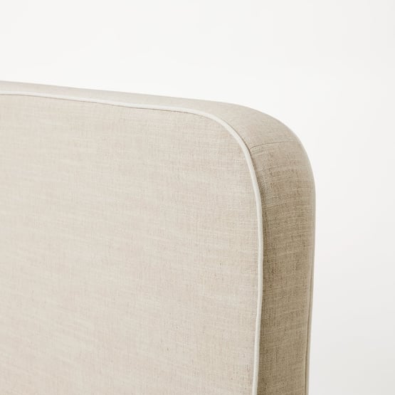 Seline Natural, White & Blue Stripe Reversible Bedhead