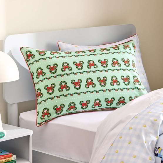 Disney Mickey & Minnie Magical Christmas Text Pillowcase