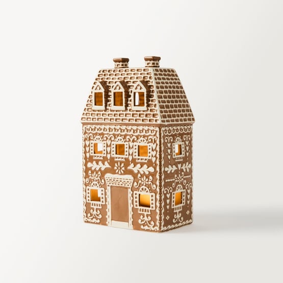 Ceramic Gingerbread House With LED Light