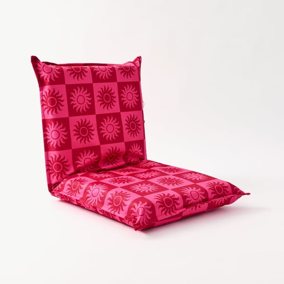 Sundown Pink Padded Canvas Beach Chair