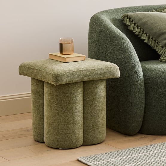 Coda Moss Green Ottoman