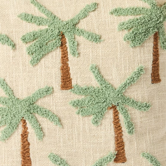 Palm Lily Pad Tufted Cushion