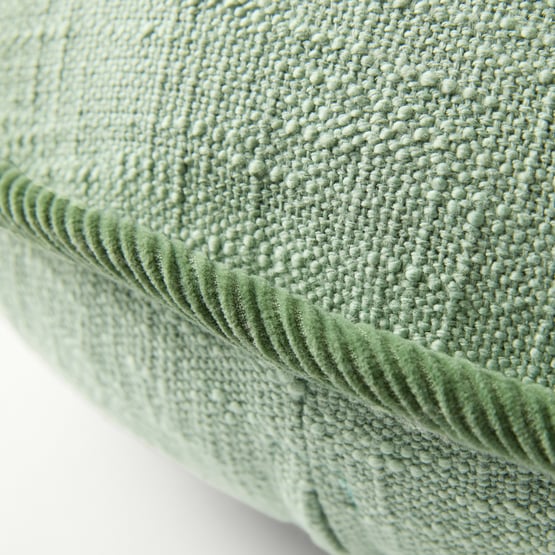 Hugo Leaf Green Round Cushion