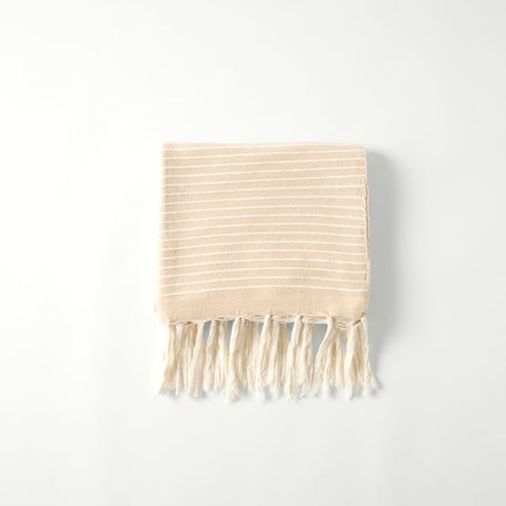 Raven Cream Stripe Throw