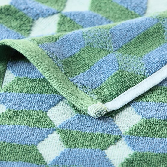 Geo Blue & Green Towel Range