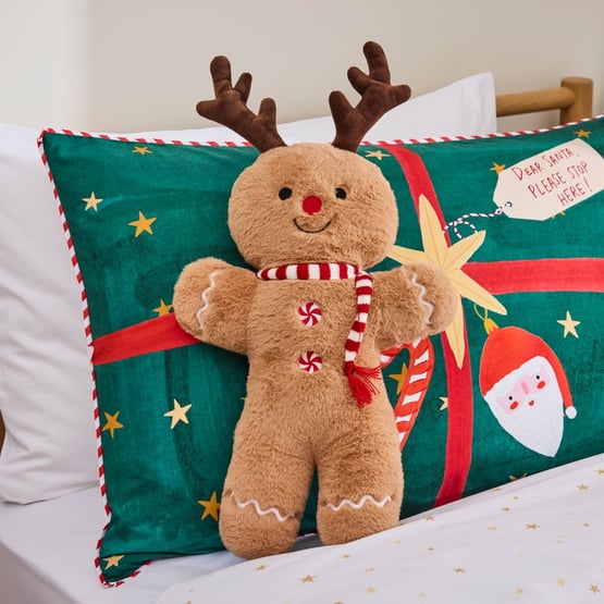 Brown Goldie Gingerbread Christmas Cushion