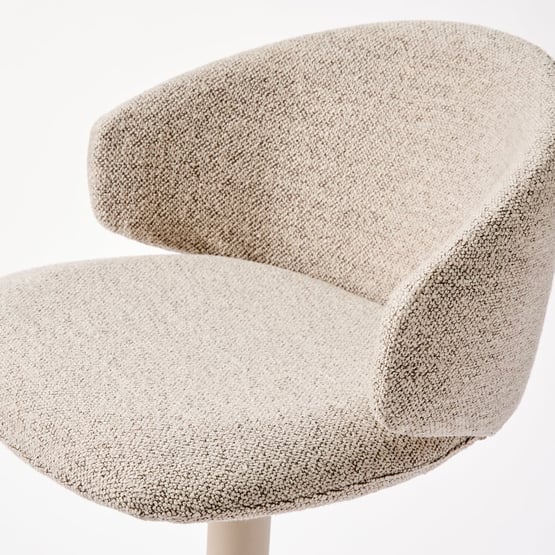 Kiel Beige Boucle Dining Stool