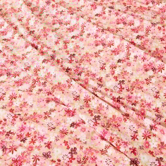 Sunlit Floral Pink Printed Sheet Set