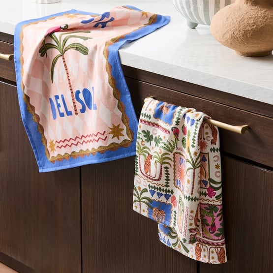 Costa Del Sol Island Fruit Tea Towel Pack of 2