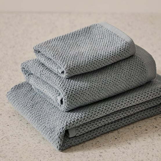 Comfort Collection Textured Sea Blue Towel Range