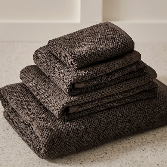Comfort Collection Black Textured Towel Range