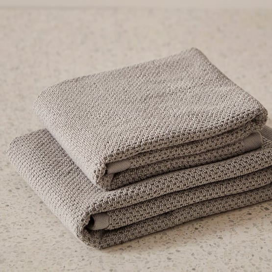 Comfort Collection Pewter Textured Towel Range